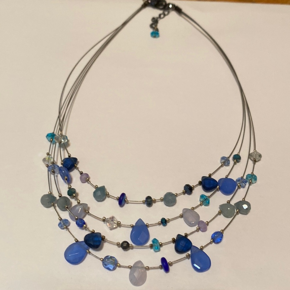 Edita beaded tiered necklace